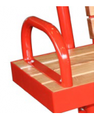 Panchina con braccioli e senza schienale in acciaio zincato e verniciato, con legno di pino - cm 180x50,2x45,5h