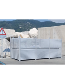 Supporto di testa da inghisare per isola ecologica in acciaio zincato a caldo - cm Ø8