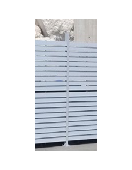 Supporto di mezzo da tassellare per isola ecologica in acciaio zincato a caldo - cm Ø8