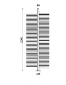 Supporto di mezzo da tassellare per isola ecologica in acciaio zincato a caldo - cm Ø8
