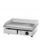 Griglia elettrica in acciaio inox con piastra cromata 1/2 liscio e 1/2 rigato - linea economica - mm 550x495x245h