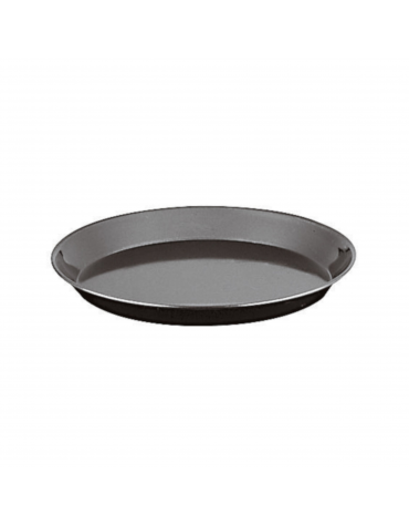 Teglia tonda per pizza in ferro blu pesante - diametro cm 24 - altezza cm 2,5
