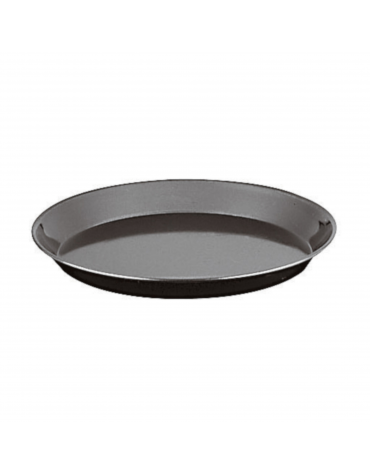 Teglia tonda per pizza in ferro blu pesante - diametro cm 28 - altezza cm 2,5