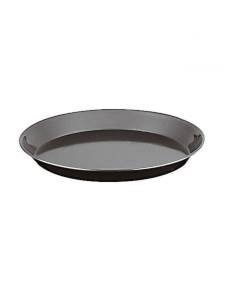 Teglia tonda per pizza in ferro blu pesante - diametro cm 28 - altezza cm 2,5