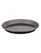 Teglia tonda per pizza in ferro blu pesante - diametro cm 32 - altezza cm 2,5