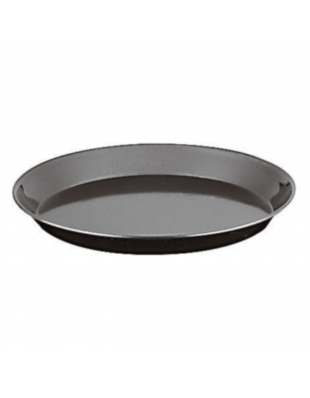 Teglia tonda per pizza in ferro blu pesante - diametro cm 32 - altezza cm 2,5