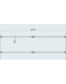 Asta per barriera modulare realizzata in acciaio - cm L.200 cad.