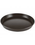 Teglia tonda per pizza in acciaio antiaderente a 2 strati - diametro 32 - altezza 2,5