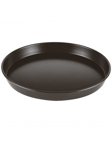 Teglia tonda per pizza in acciaio antiaderente a 2 strati - diametro 32 - altezza 2,5