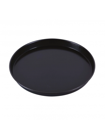 Teglia tonda per pizza in ferro blu - diametro cm 28 - altezza cm 2,5