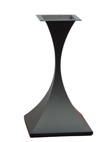 Base per tavolo in acciaio verniciato con piedini regolabili - cm 40x40x72h