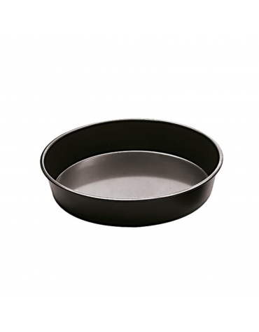 Teglia tonda per pizza in ferro blu - diametro cm 24 - altezza cm 3,5