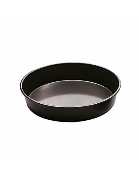 Teglia tonda per pizza in ferro blu - diametro cm 26 - altezza cm 3,5