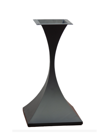 Base per tavolo in acciaio verniciato con piedini regolabili - cm 50x50x72h