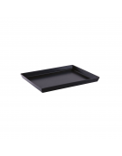 Teglia per pizza rettangolare in ferro blu - cm 35x28x3h