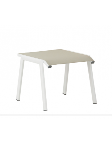 Pouf in in alluminio verniciato, seduta in textilene - cm 53x51x44h