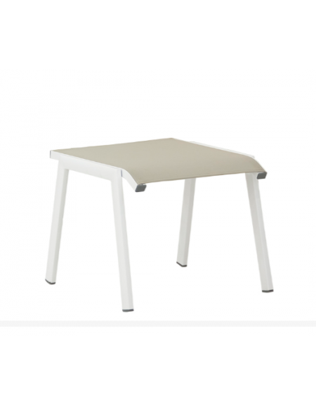 Pouf in in alluminio verniciato, seduta in textilene - cm 53x51x44h