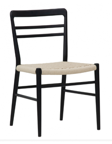 Sedia in legno di betulla seduta impagliata - cm 49x47x81h