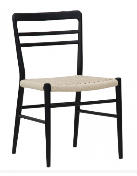 Sedia in legno di betulla seduta impagliata - cm 49x47x81h