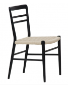 Sedia in legno di betulla seduta impagliata - cm 49x47x81h