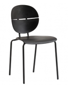 Sedia con struttura in metallo verniciato, seduta e schienale in polipropilene - colore a scelta - cm 46x42x81h