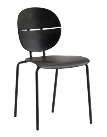 Sedia con struttura in metallo verniciato, seduta e schienale in polipropilene - colore a scelta - cm 46x42x81h