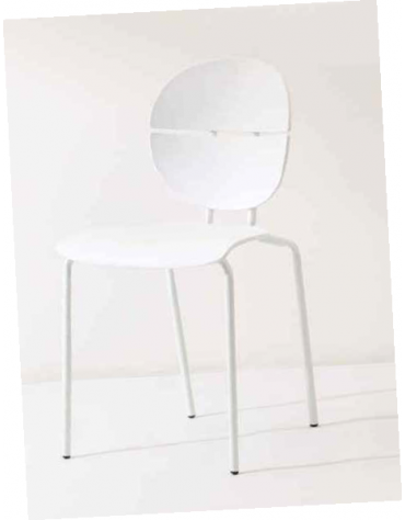 Sedia con struttura in metallo verniciato, seduta e schienale in polipropilene - colore a scelta - cm 46x42x81h