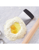 Raschietto flessibile in acciaio inox con manico in polipropilene - cm 12x9,5