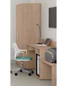 ARMADIO DEGENZA A 1 POSTO IN LEGNO MELAMINICO VARI COLORI CON 1 VANO SUPERIORE ED ASTA APPENDIABITI-CM 50,2x60x200h