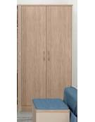 ARMADIO DEGENZA A UN POSTO PER CASA DI RIPOSO O ALBERGO CON VANO SUPERIORE ED INFERIORE ED ASTA APPENDIABITI - CM 90x60x230H