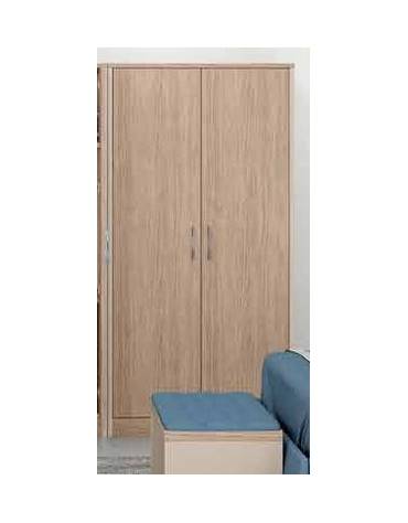 ARMADIO DEGENZA A UN POSTO PER CASA DI RIPOSO O ALBERGO CON VANO SUPERIORE ED INFERIORE ED ASTA APPENDIABITI - CM 90x60x230H
