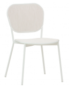 Sedia in metallo verniciato, adatta per uso esterno, seduta e schienale in textilene - cm 45x45x82h