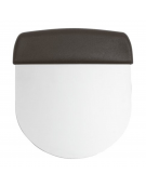 Raschietto tondo in acciaio inox con manico in polipropilene - cm 12x10