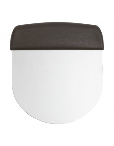 Raschietto tondo in acciaio inox con manico in polipropilene - cm 12x10