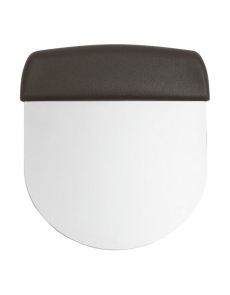 Raschietto tondo in acciaio inox con manico in polipropilene - cm 12x10