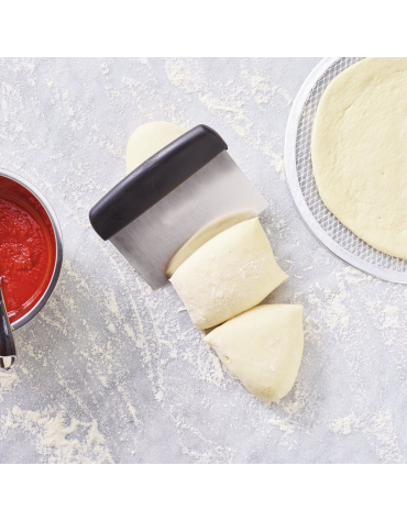 Raschietto in acciaio inox con manico in polipropilene - cm 15x7,5