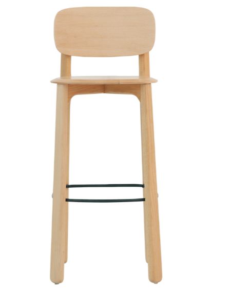 Sgabello con struttura in legno di faggio- cm 40x38x100h