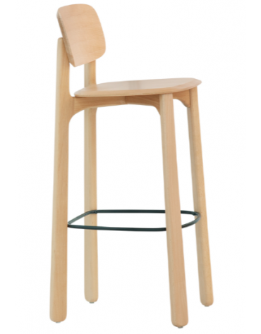 Sgabello con struttura in legno di faggio- cm 40x38x100h