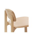 Sgabello con struttura in legno di faggio- cm 40x38x100h