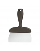 Spatola triangolare con lama in acciaio inox e manico in polipropilene - dimensione lama cm 15x6