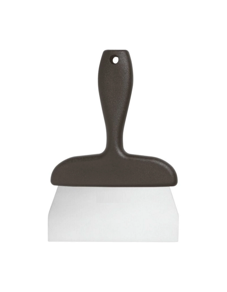 Spatola triangolare con lama in acciaio inox e manico in polipropilene - dimensione lama cm 15x6