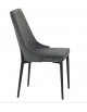 Sedia in metallo verniciato, seduta e schienale imbottiti, rivestimento in tessuto - cm 45x44x89h
