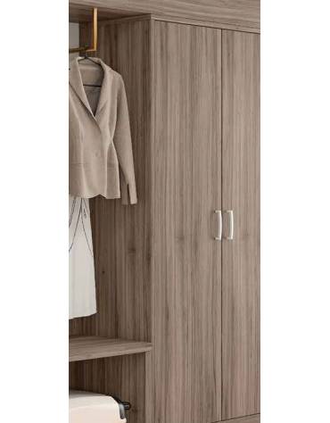 ARMADIO DEGENZA A 1 POSTO IN LEGNO MELAMINICO VARI COLORI CON 2 VANI INTERNI ED ASTA APPENDIABITI-CM 48,8x60x239,4h