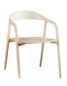 Poltroncina in legno di frassino, seduta in legno multistrato - cm 45x48x79h