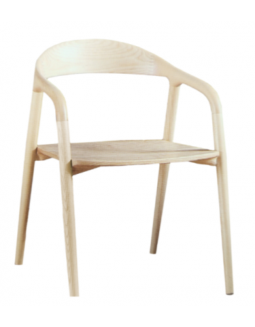 Poltroncina in legno di frassino, seduta in legno multistrato - cm 45x48x79h