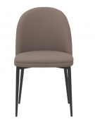 Sedia in metallo verniciato, scocca imbottita, rivestita in ecopelle - cm 47x47x82h