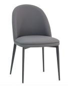 Sedia in metallo verniciato, scocca imbottita, rivestita in ecopelle - cm 47x47x82h