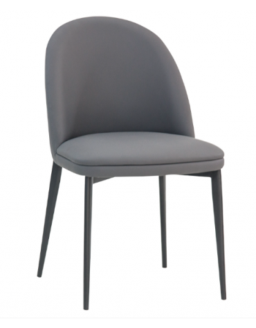 Sedia in metallo verniciato, scocca imbottita, rivestita in ecopelle - cm 47x47x82h