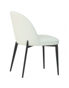 Sedia in metallo verniciato, scocca imbottita, rivestita in ecopelle - cm 47x47x82h