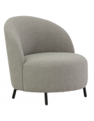 Poltrona per interni in metallo verniciato, seduta e schienale imbottiti, rivestimento in tessuto - cm 60x60x73h